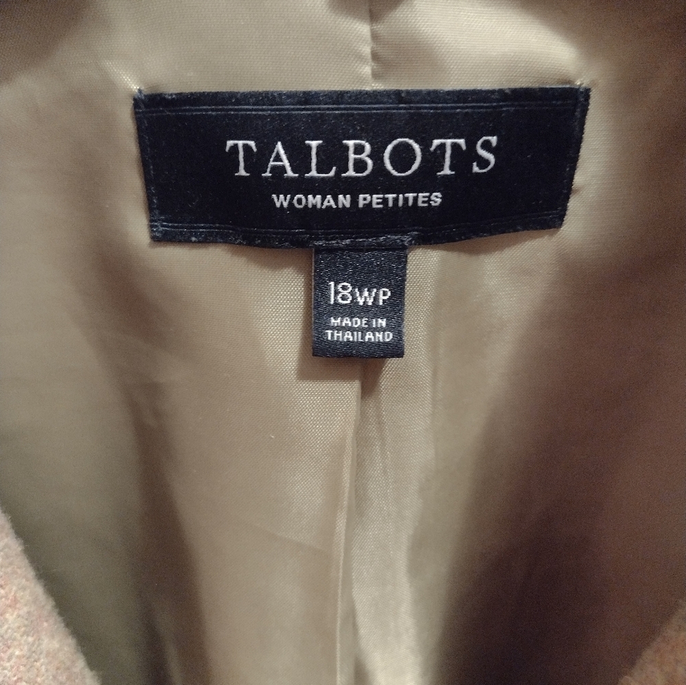Talbots Size 18P Women's Petites Tan Jacket - Picture 4 of 4
